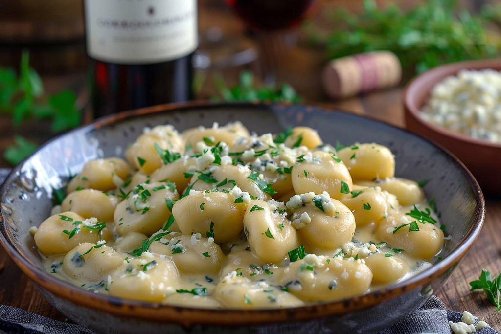 Gnocchis savoureux à la crème de gorgonzola onctueuse